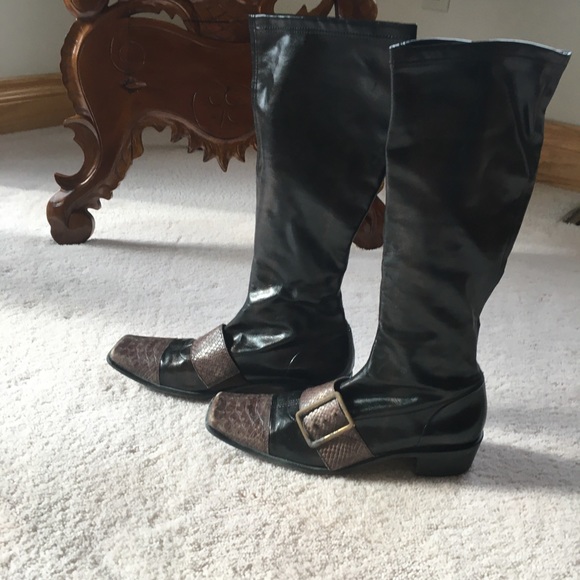 Ladies leather dress boots - Picture 4 of 4